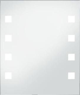 vidaXL Badezimmer-Wandspiegel mit LED, 50 x 60 cm, Mit Beleuchtung [144699]