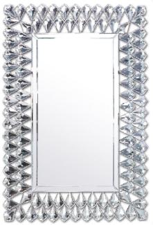 Casa Padrino Art Deco Kristall Wandspiegel 66, 2 x 3 x H. 96,6 cm - Rechteckiger Wohnzimmer Spiegel - Art Deco Möbel