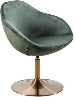 KADIMA DESIGN Loungesessel - Bequemer und stilvoller Sessel mit Drehfunktion und extra weicher Polsterung für pure Entspannung. Farbe: Grün
