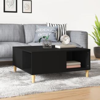 vidaXL Couchtisch Schwarz 80x80x36,5 cm Holzwerkstoff