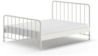 BRONXX Jugendbett mit Liegefläche 160 xx 200 cm, Ausf. Metall Weiß matt