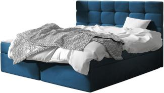 Boxspringbett Gazel, Blau 140 x 200 cm