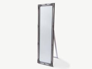Standspiegel mit Stuck ELVIRE - Eukalyptusholz - 50x170 cm - Silberfarben