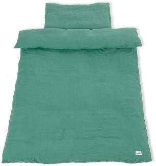 Musselin-Bettwäsche für Kinderbetten, grün, 2-tlg.
