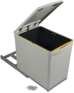 emuca Abfallsorter mit 16 Liter Volumen Handauszug mit Deckelheber / Müllbehälter