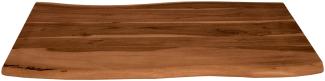 Tischplatte Baumkante Akazie Nuss 80 x 60 cm CURT 136820730