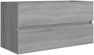 Waschbeckenschrank Grau Sonoma 90x38,5x45 cm Holzwerkstoff