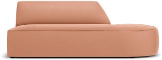 Micadoni 2-Sitzer Samtstoff Modul Ruby Rechts | Bezug Pink | Beinfarbe Black Plastic