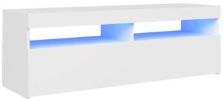 vidaXL TV-Schrank mit LED-Leuchten Weiß 120x35x40 cm, Mit Beleuchtung [804373]