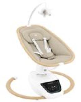 Kikkaboo Babywippe BeMoove elektrisch Moskitonetz Fernbedienung Melodien Timer beige