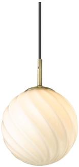 Halo Design No. 739318 Pendelleuchte Twist Ball Opal Messing Antik 15cm