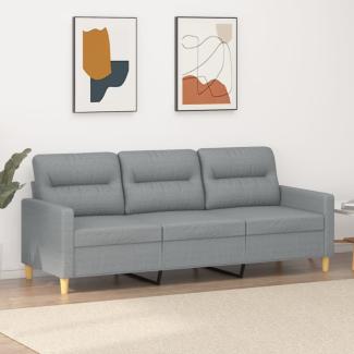 vidaXL 3-Sitzer-Sofa Hellgrau 180 cm Stoff