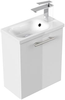 Gäste WC Badmöbel Pico Slimline 40cm SoftClose weiß hochglanz : Weiss hochglanz