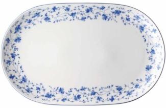 Arzberg Form 1382 Platte, Oval, Beilagenplatte, Speiseplatte, Blaublüten, Porzellan, 32 cm, 41382-607671-12732