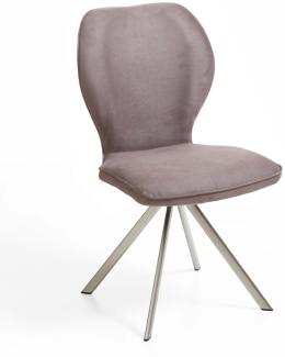 Niehoff Sitzmöbel Colorado Trend-Line Design-Stuhl Edelstahl/Polyester - 180° drehbar Nirvana schlamm