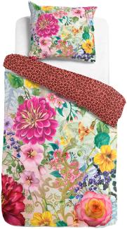 Melli Mello Mako Satin Bettwäsche Bettbezug 135 cm x 200 cm Kopfkissenbezug 80 x 80 cm Blumen bunt