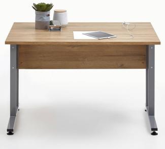 Büro-Schreibtisch 120cm COLUMBUS-10 in Alteiche Nb. - B x H x T ca. : 120 x 75 x 80 cm