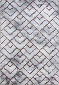 Kurzflor Teppich Nauro rechteckig - 140x200 cm - Bronzefarbe