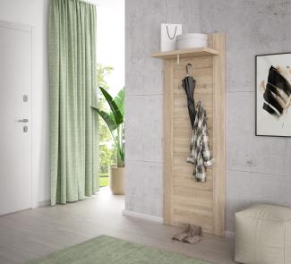 FORTE Calpe Kleiderpaneel, Holzwerkstoff, Beige, 69,2 x 194,2 x 31,8 cm