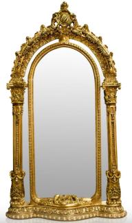 Casa Padrino Barock Standspiegel Gold 134 x H. 257 cm - Edel & Prunkvoll