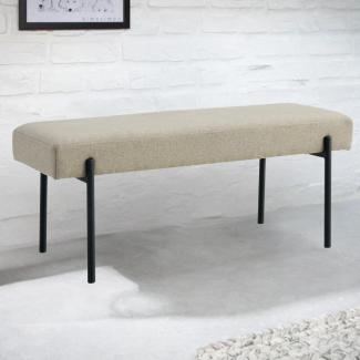 Design Sitzbank NORDIC sand Stoff 100cm Eleganz & Modern