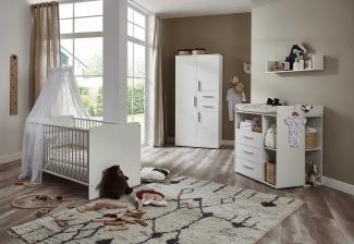 moebel-dich-auf Babyzimmer Aliya in weiß in verschiedenen Varianten Kinderzimmer Babymöbel Komplettset (Aliya 2)