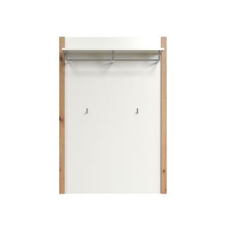 Garderobenpaneel Dakota weiß und Eiche 78 x 114 cm