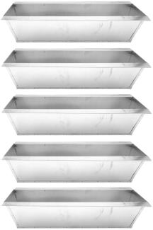 BURI Pflanzkasten für Europaletten 1-6 Stück verzinkt schwarz Balkon Blumenkasten Metall verzinkt - 5 Stück