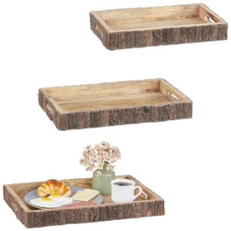 Mangoholz Tablett 3er Set 10047412