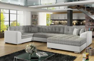 Ausziehbares Sofa DARINA, U-Form, 340x73x190, berlin 01/soft 17, recht
