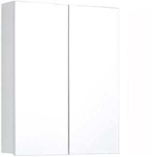 trendteam smart living Badezimmer Spiegelschrank Skin, 60 x 67 x 18 cm Front Spiegelglas, Korpus Weiß Melamin mit viel Stauraum, 60 x 67 x 18cm (BxHxT)