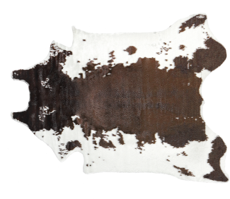 Kunstfell-Teppich Kuh weiß braun 150 x 200 cm BOGONG
