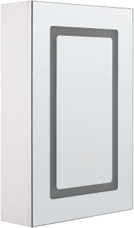Bad Spiegelschrank weiß / silber mit LED-Beleuchtung 40 x 60 cm CONDOR