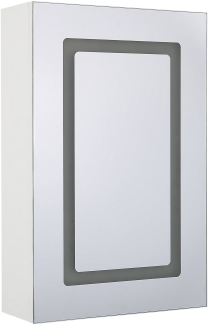 Bad Spiegelschrank weiß / silber mit LED-Beleuchtung 40 x 60 cm CONDOR