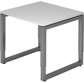 'RS08' Schreibtisch O-Fuß eckig 80x80cm Grau / Graphit