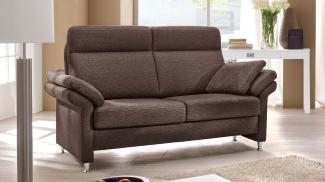 Sofa CONCEPT3 2-Sitzer braun schwarz Federkern 152 cm