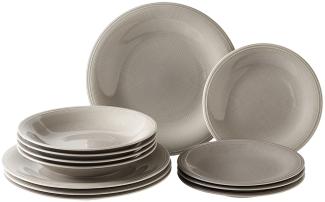 like. by Villeroy & Boch Color Loop Stone Starter Teller Set 12tlg. Premium Porcelain grau 1952827271 / ! Vorteilset mit 2 * diesem Artikel und 4 EKM Living Trinkhalme aus Edelstahl !