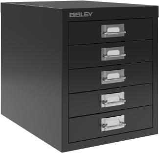 Bisley MultiDrawer™, 12er Serie, 5 Schubladen à H 51 mm, DIN A4, Farbe: schwarz