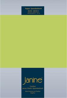 Janine Comfort-Jersey-Spannbettuch Elastic apfelgrün Topper Spannbettlaken 150x200