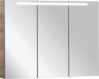 Fackelmann A-Vero LED Spiegelschrank 105 cm, Grau hell