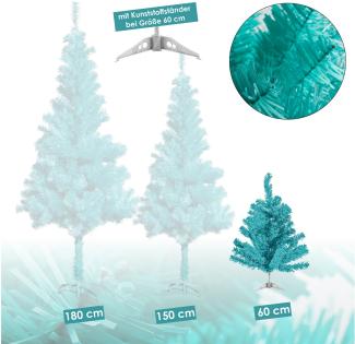 Künstlicher Weihnachtsbaum inkl. Ständer Tannenbaum Christbaum türkis 60cm