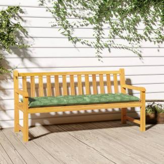 vidaXL Gartenbank-Auflage Blattmuster 150x50x7 cm Oxford-Gewebe