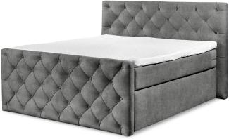 Boxspringbett SANSIBAR ITZEHOE (LF 180x200 cm) LF 180x200 cm grey Box-Spring-Bett Doppelbett