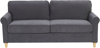 3-Sitzer Sofa Samtstoff grau RONNEBY
