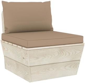 Palettensofa-Auflagen 2 Stk. Taupe Stoff