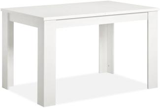 Esstisch ausziehbar Esszimmertisch Holztisch Küchentisch 120x80 cm Holz Massiv Weiß