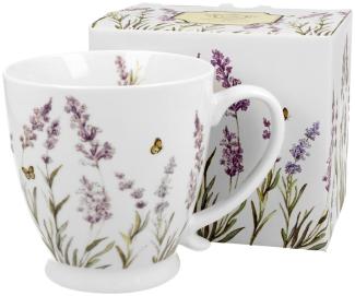 DUO FLORAL Jumbobecher 480 ml PROVANCE mit Fuß, New Bone China Porzellan