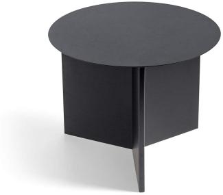 HAY Slit Table Round Beistelltisch, Stahl, Black, 35,5cm