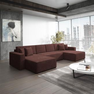 Wohnlandschaft Schlafsofa Sofa CONOR PREMIUM Stoff Kronos Altrosa