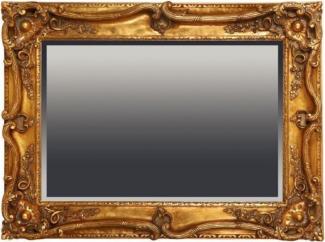 Casa Padrino Barock Spiegel Antik Gold 118 x H. 88 cm - Rechteckiger Wandspiegel im Barockstil - Prunkvoller Antik Stil Garderoben Spiegel - Barock Interior - Handgefertigte Barock Möbel